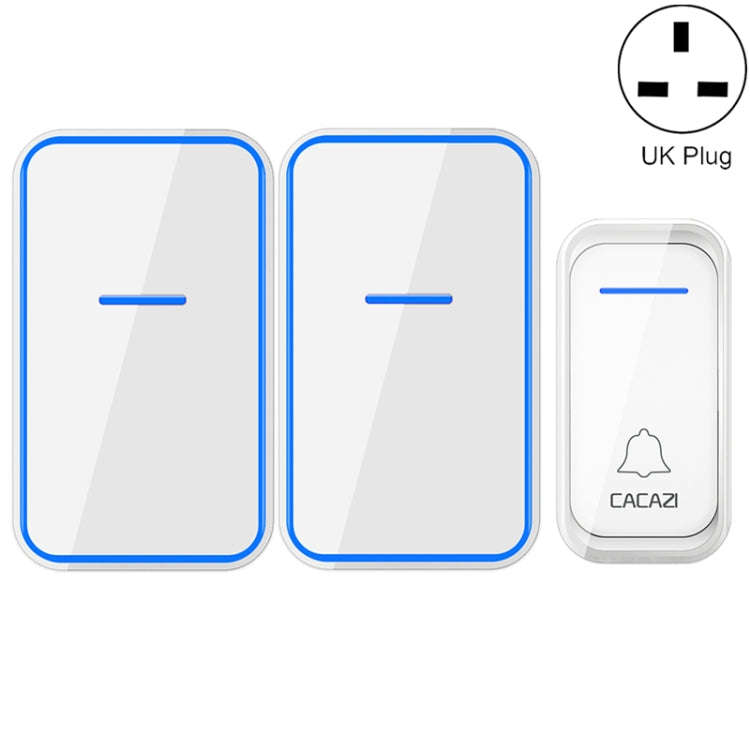 CACAZI A68-2 One to Two Wireless Remote Control Electronic Doorbell Home Smart Digital Wireless D...