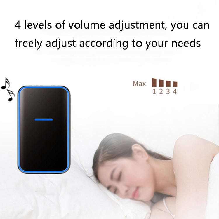 CACAZI A68-2 One to Two Wireless Remote Control Electronic Doorbell Home Smart Digital Wireless D...