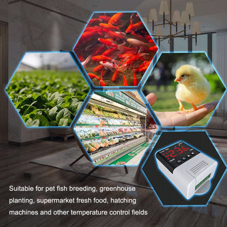 DTC-1201 NTC Sensor WiFi Intelligent Aquarium Fish Tank Hatch Central Air Conditioning Temperatur...