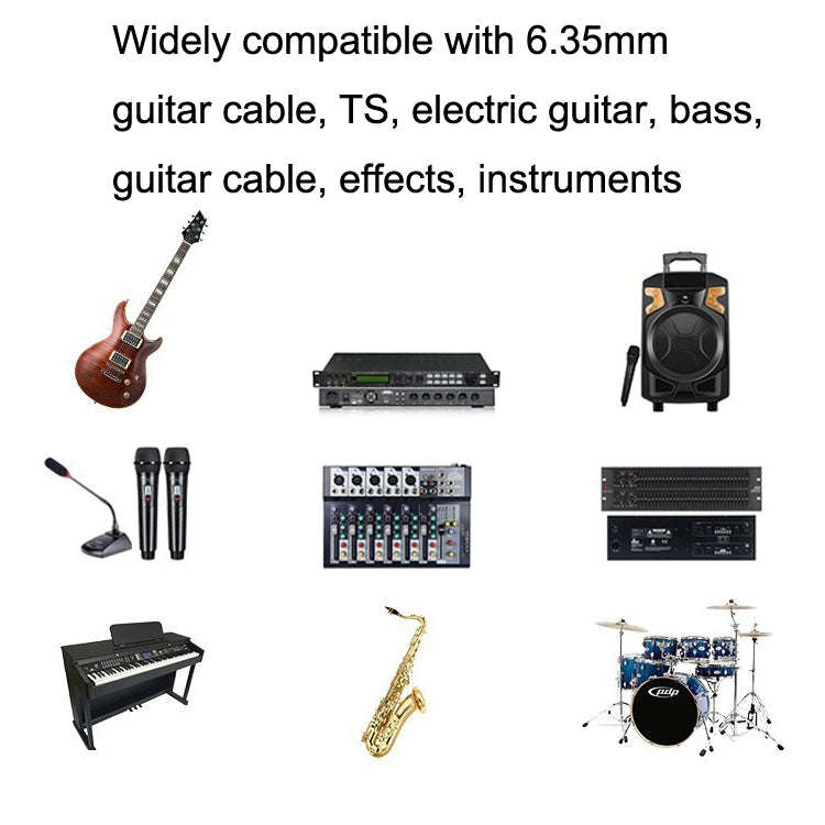 1m 2 Elbow Head 6.35mm Guitar Cable Oxygen-Free Copper Core TS Large Two-core Cable