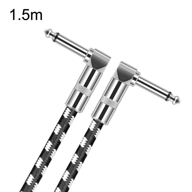 1.5m 2 Elbow Head 6.35mm Guitar Cable Oxygen-Free Copper Core TS Large Two-core Cable