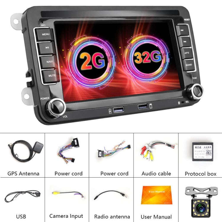 For Volkswagen Q3300KT 7-inch 2+32G Car Multimedia Player Navigation Bluetooth Reversing Integrat...