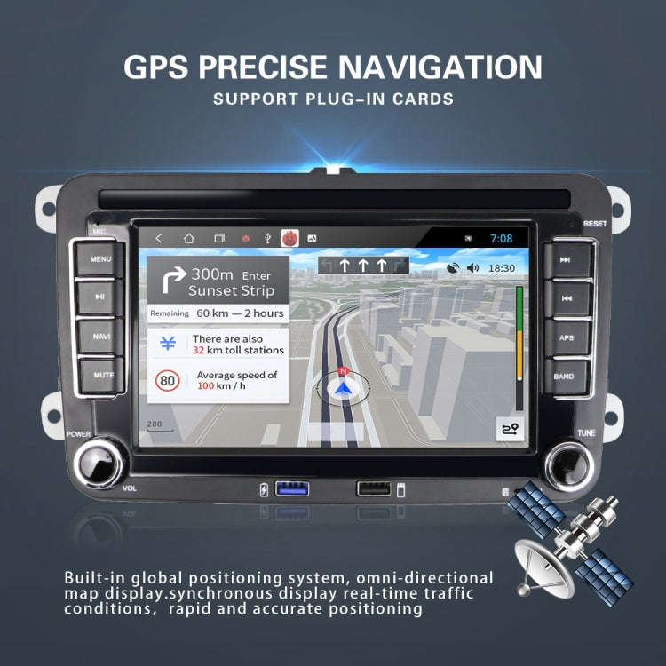 For Volkswagen Q3300KT 7-inch 2+32G Car Multimedia Player Navigation Bluetooth Reversing Integrat...