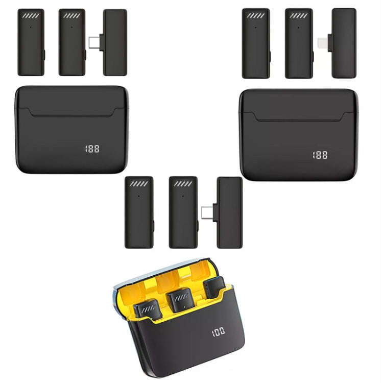 S13 Dual Microphone 8 Pin Interface Wireless Lavalier Noise Canceling Microphone with Charging Case