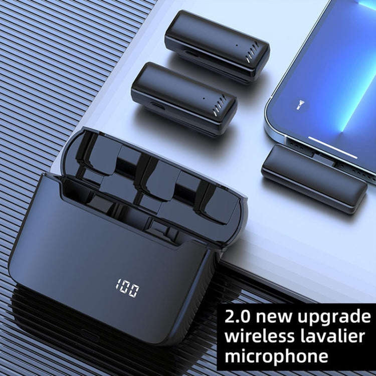 S13 Dual Microphone 8 Pin Interface Wireless Lavalier Noise Canceling Microphone with Charging Case