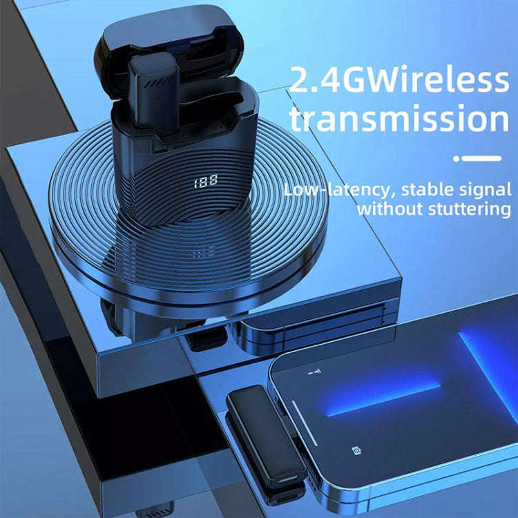 S13 Dual Microphone 8 Pin Interface Wireless Lavalier Noise Canceling Microphone with Charging Case