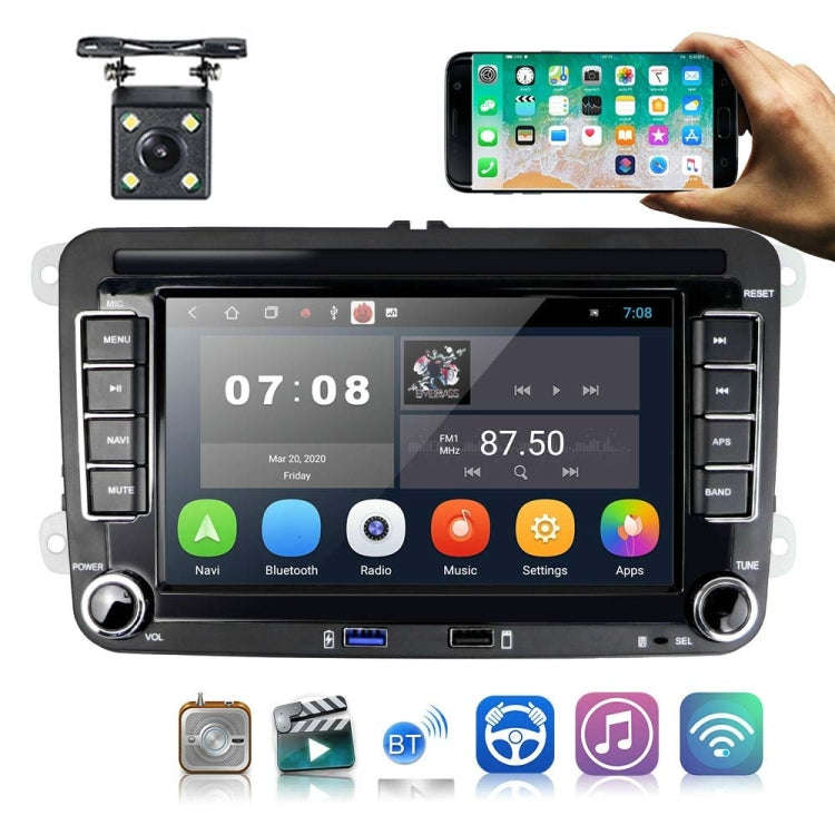 For Volkswagen Q3300KT 7-inch 1+16G Car Multimedia Player Navigation Bluetooth Reversing Integrat...