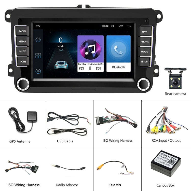A3040 For Volkswagen 7-inch 2+32G Android Car Navigation Central Control Large Screen Player With...