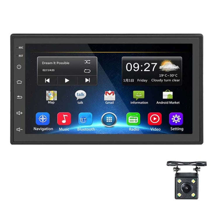 A2222KT 7 Inch Android Navigation WiFi Version 2+64G GPS Bluetooth 2.5D Screen Car Central Contro...
