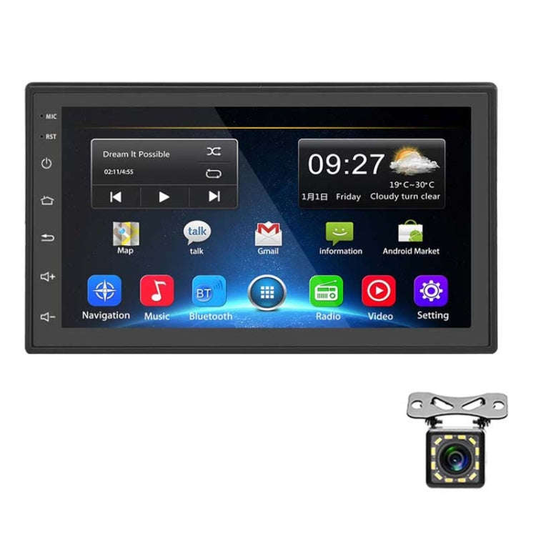 A2222KT 7 Inch Android Navigation WiFi Version 2+64G GPS Bluetooth 2.5D Screen Car Central Contro...