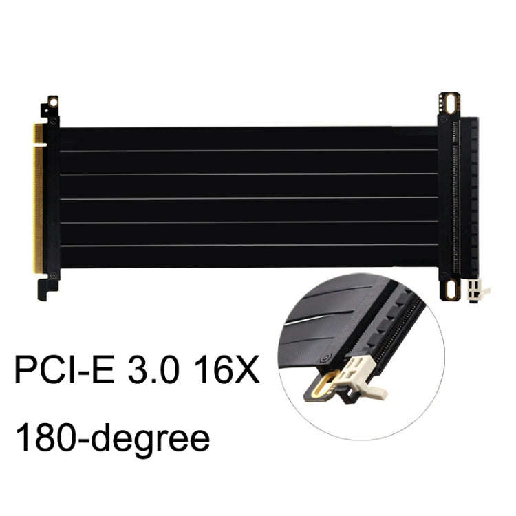 PCI-E 3.0 16X 180-degree Graphics Card Extension Cable Adapter Cable, Length: 20cm