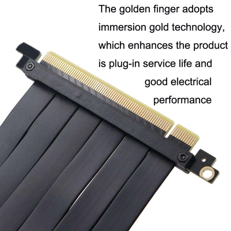 PCI-E 3.0 16X 180-degree Graphics Card Extension Cable Adapter Cable, Length: 20cm