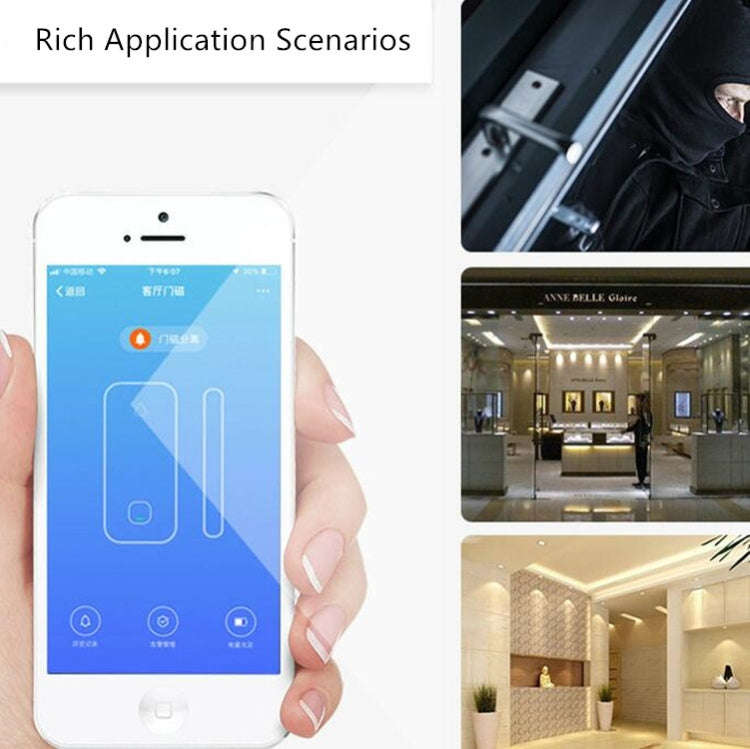 WDS02 Wireless WiFi Alarm Door and Window Sensor Detection Smart Home Security Door Magnetic Swit...