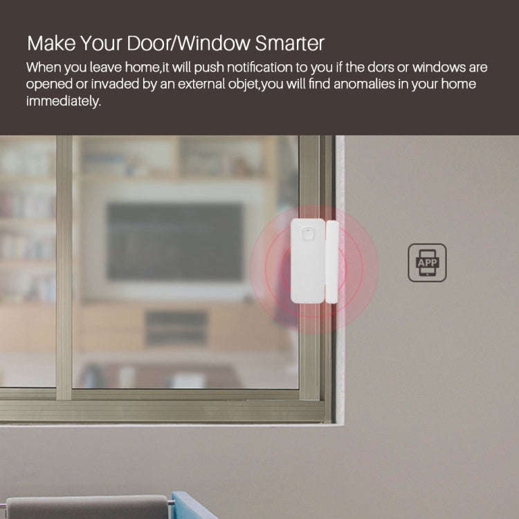 WDS02 Wireless WiFi Alarm Door and Window Sensor Detection Smart Home Security Door Magnetic Swit...