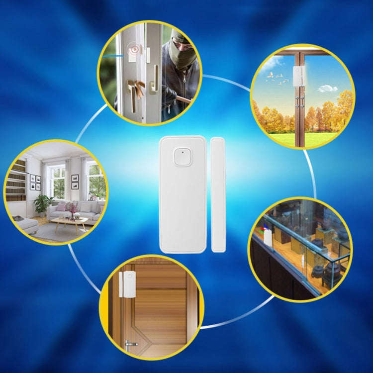 WDS02 Wireless WiFi Alarm Door and Window Sensor Detection Smart Home Security Door Magnetic Swit...