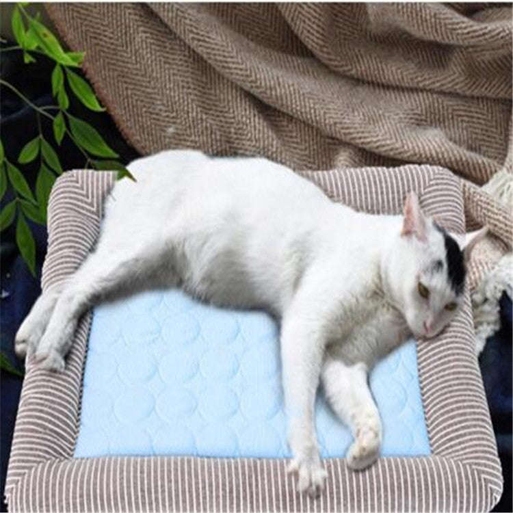 Summer Ice Silk Nest Pads Small and Medium-sized Multifunctional Cool Pet Nest Dog Cat Pad, Size:...