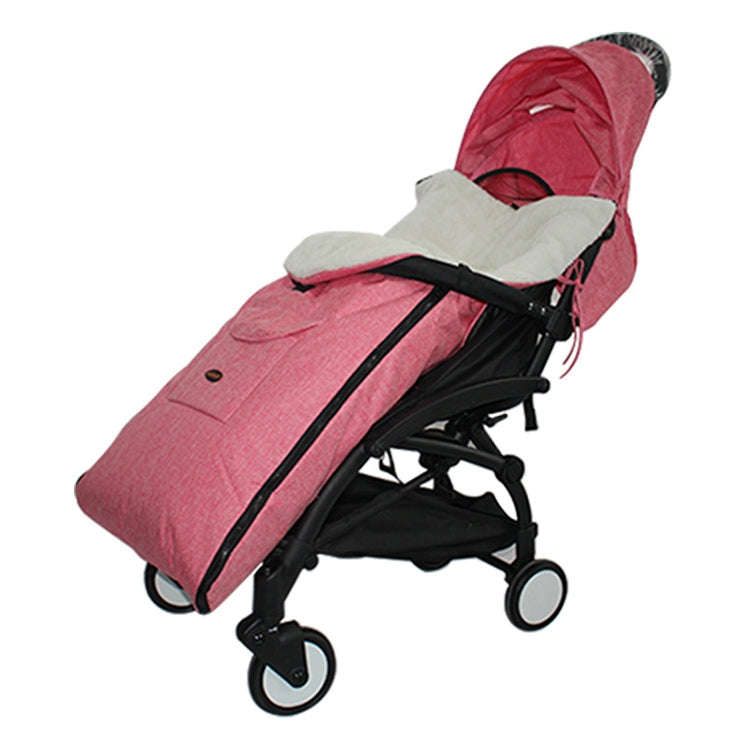 Baby Stroller Sleeping Bag Autumn and Winter Windproof Warm Foot Cover Baby Stroller(Linen Powder...