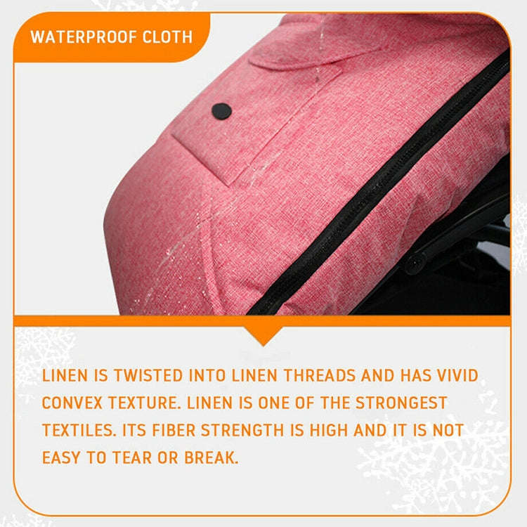Baby Stroller Sleeping Bag Autumn and Winter Windproof Warm Foot Cover Baby Stroller(Linen Powder...