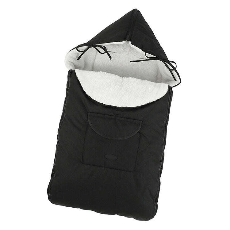 Baby Stroller Sleeping Bag Autumn and Winter Windproof Warm Foot Cover Baby Stroller(Linen Black ...