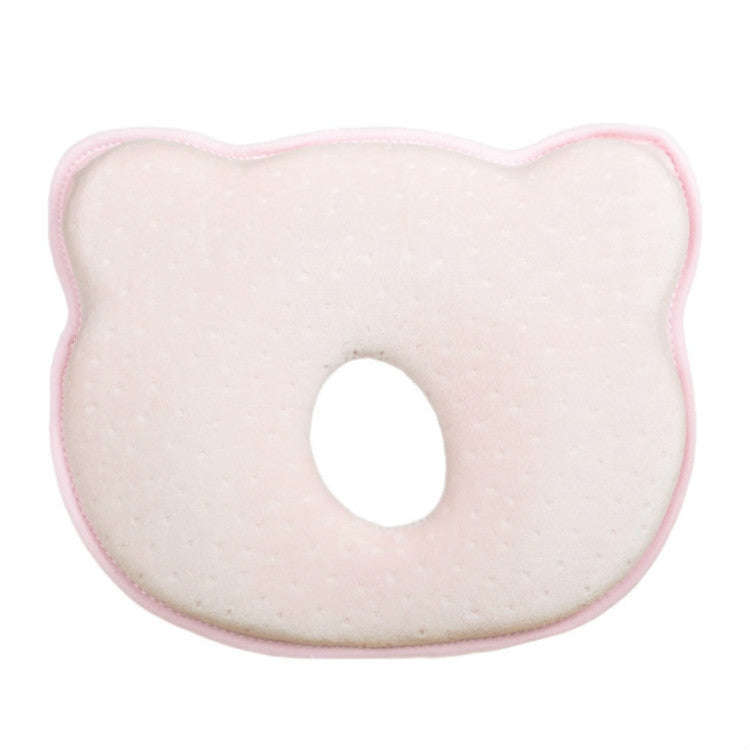Baby Head Type Correction Pillow Newborn Head Cushion Memory Pillow(Pink)