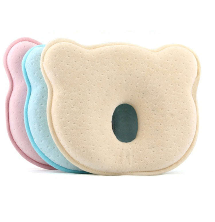 Baby Head Type Correction Pillow Newborn Head Cushion Memory Pillow(Blue)