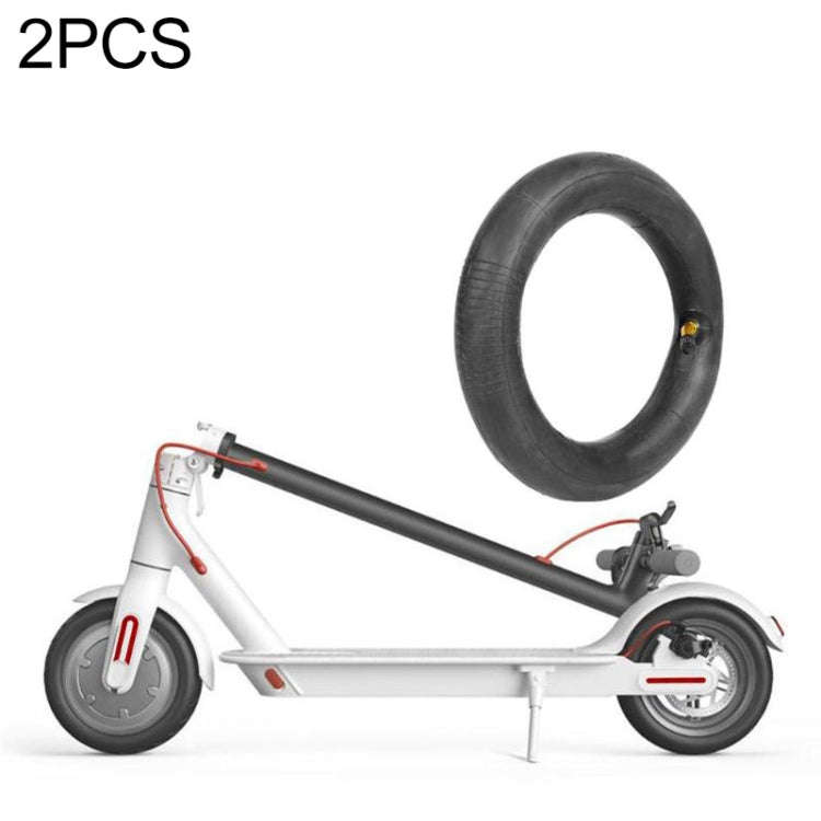 2 PCS For Xiaomi Mijia M365 Electric Scooter 8.5 inch Rubber Padded Tire Inner Tube with Valve Co...