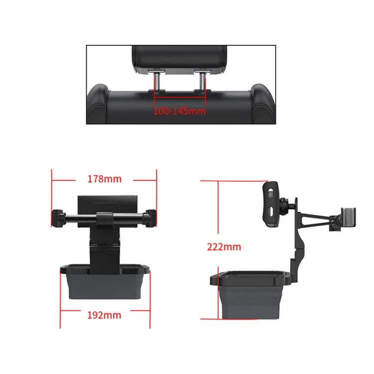 CHZ-12 Car Rear Pillow Telescopic Bracket Car Seat Phone Holder(Red)