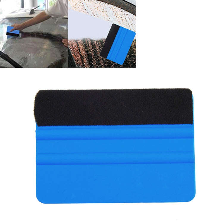 5pcs Felt Scraper Plastic Film Scraper Car Foil Cleaning Tools, Size:10×7cm(Blue)