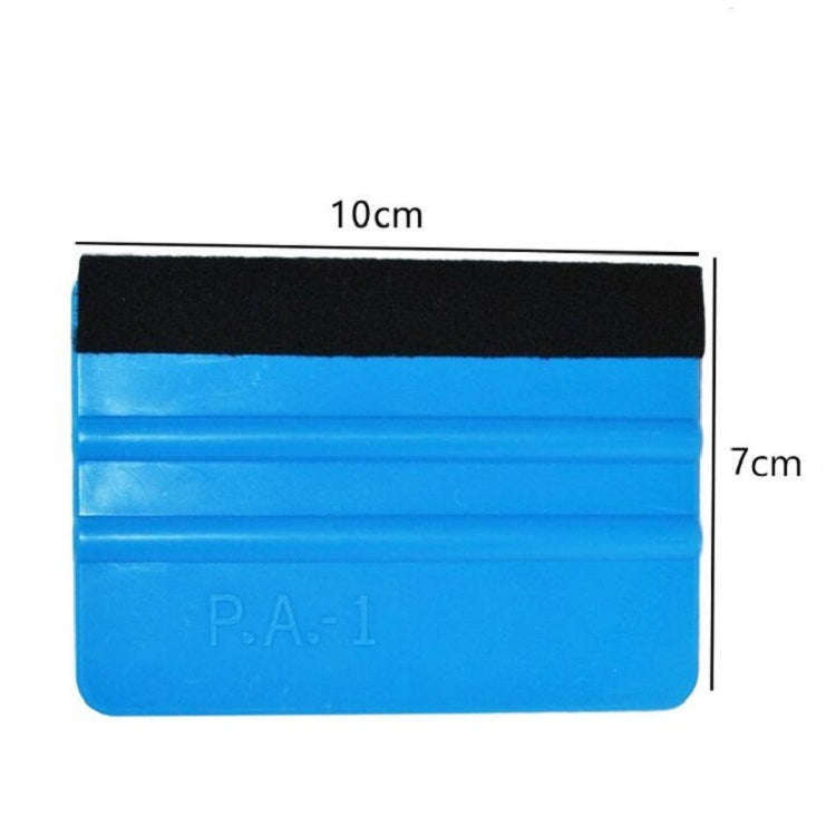 5pcs Felt Scraper Plastic Film Scraper Car Foil Cleaning Tools, Size:10×7cm(Blue)