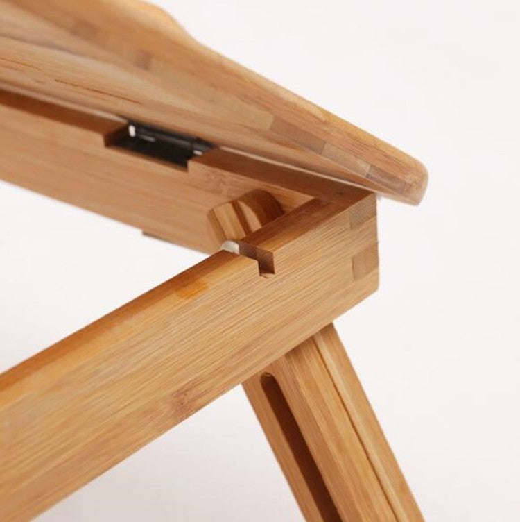 Nanzhu Folding Computer Table Bed Card Slot Laptop Table Simple Lazy Lift Computer Desk, Size:Med...