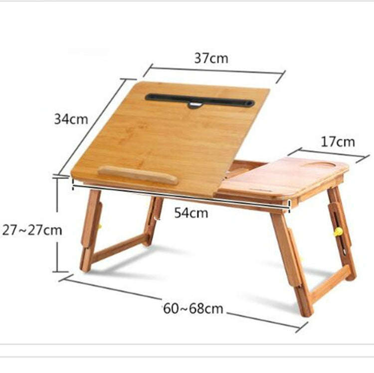 Nanzhu Folding Computer Table Bed Card Slot Laptop Table Simple Lazy Lift Computer Desk, Size:Med...