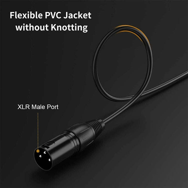 3.5mm To Caron Male Sound Card Microphone Audio Cable, Length:1m