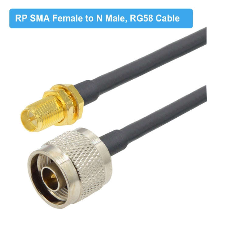 RP-SMA Female To N Male RG58 Coaxial Adapter Cable, Cable Length:0.5m