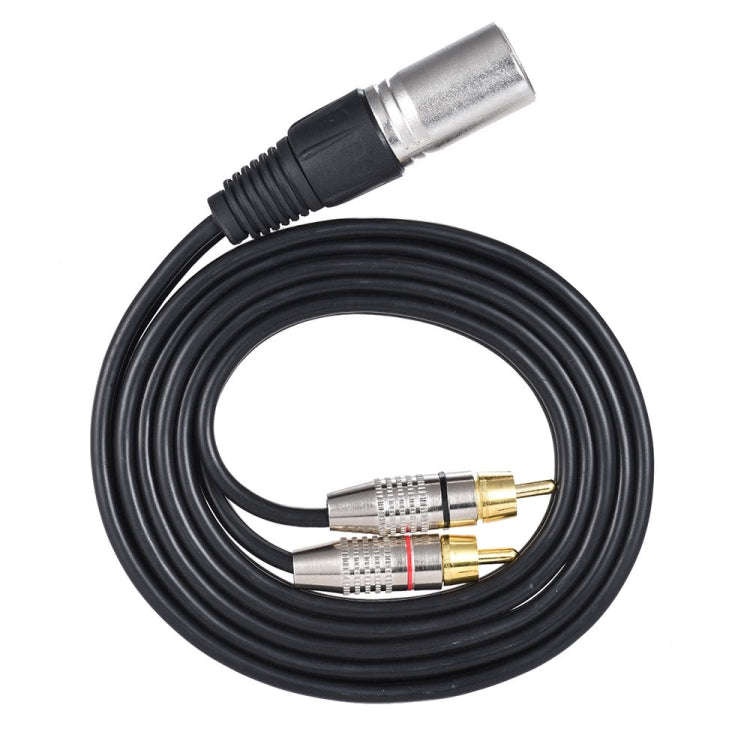 XLR Male To 2RCA Male Plug Stereo Audio Cable, Length:, Length:8m