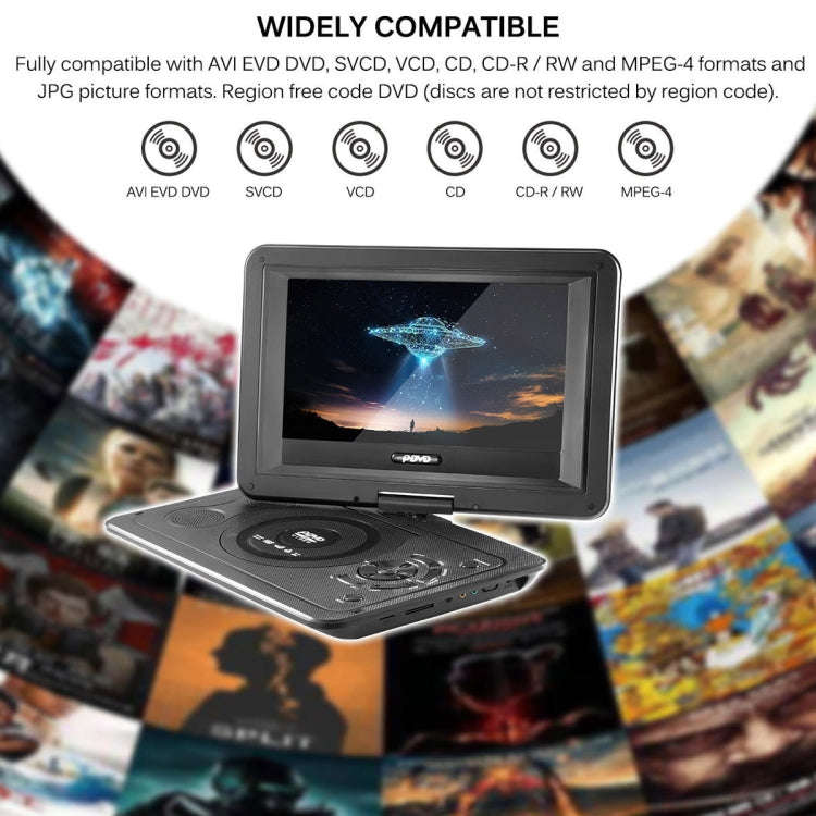 10.1 Inch HD Screen Portable DVD EVD Player TV / FM / USB / Game Function(AU Plug)