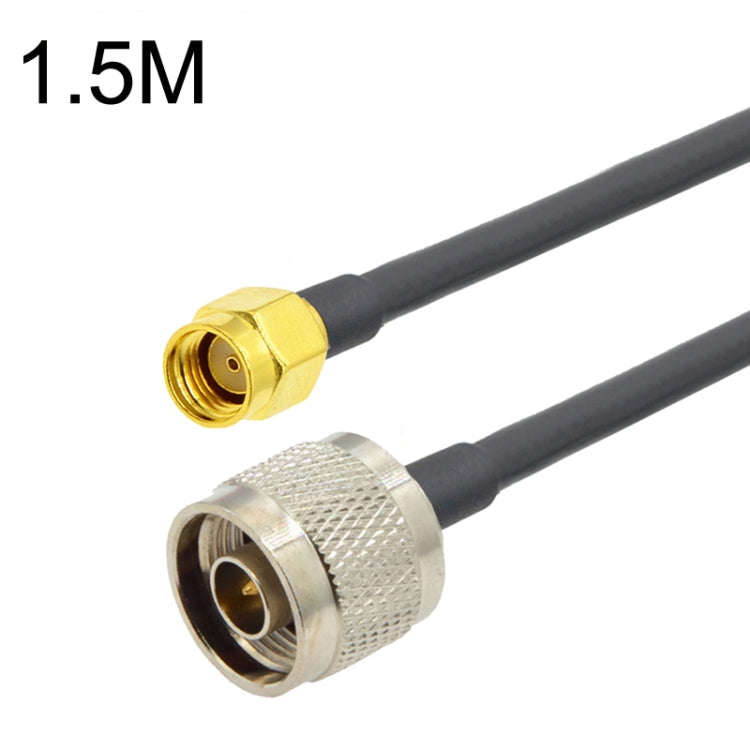 RP-SMA Male to N Male RG58 Coaxial Adapter Cable, Cable Length:1.5m