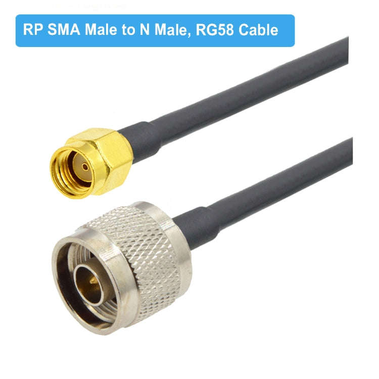 RP-SMA Male to N Male RG58 Coaxial Adapter Cable, Cable Length:10m