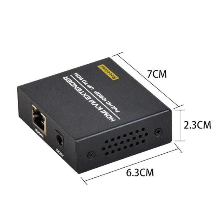 FJGEAR FJ-HKV50 HDMI+USB To KVM 1080P IP 50M Extender, Plug Type:US Plug