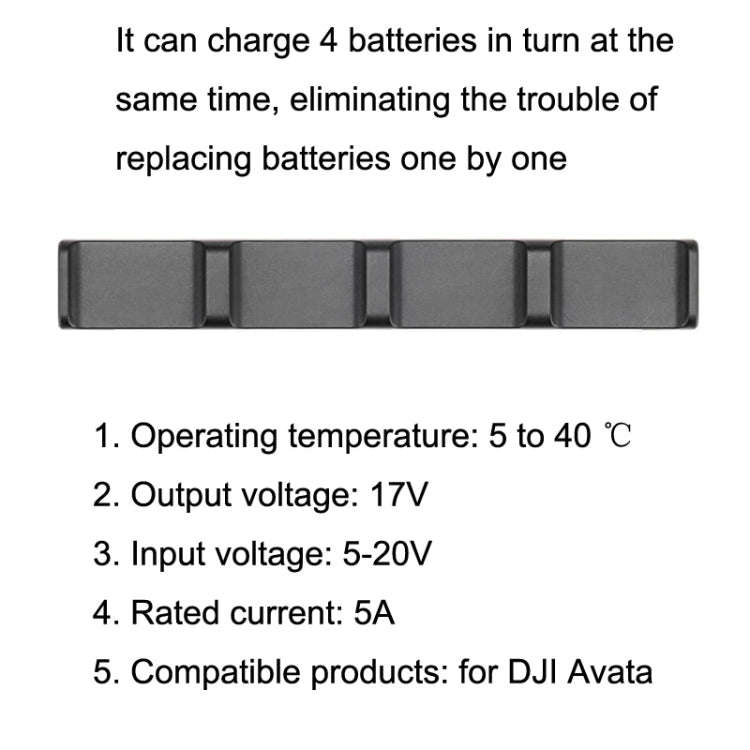 Original DJI Avata Charge Housekeeper 4 Batteries Charger