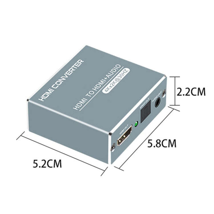 FJGEAR FJ-HDV01 HDMI HD 4K 30HZ Fiber Audio Separator, Plug Type:EU Plug