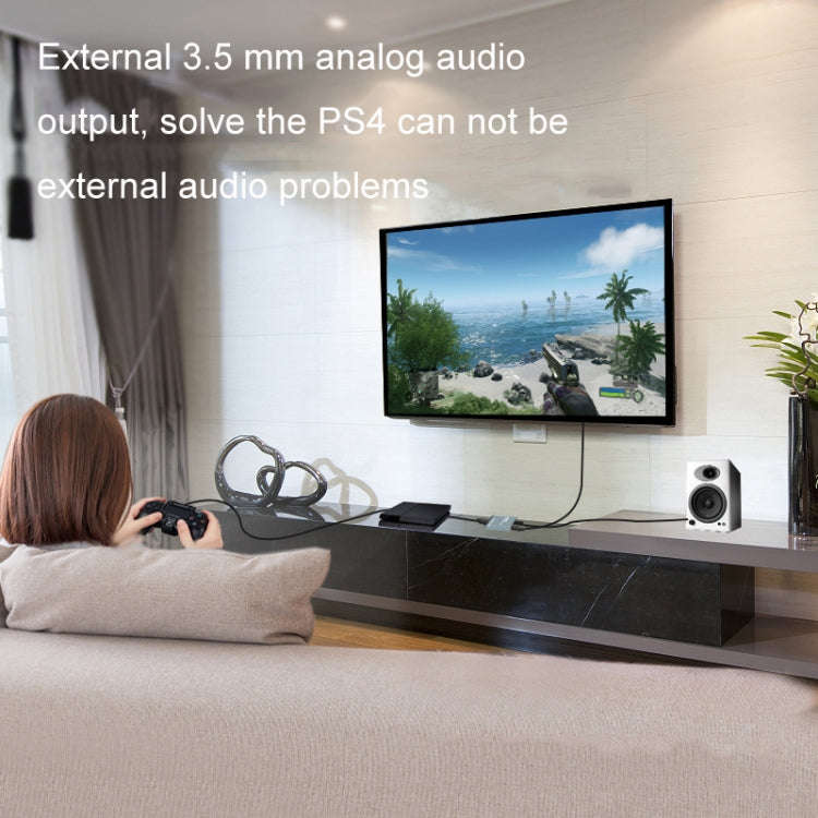FJGEAR FJ-HDV01 HDMI HD 4K 30HZ Fiber Audio Separator, Plug Type:EU Plug