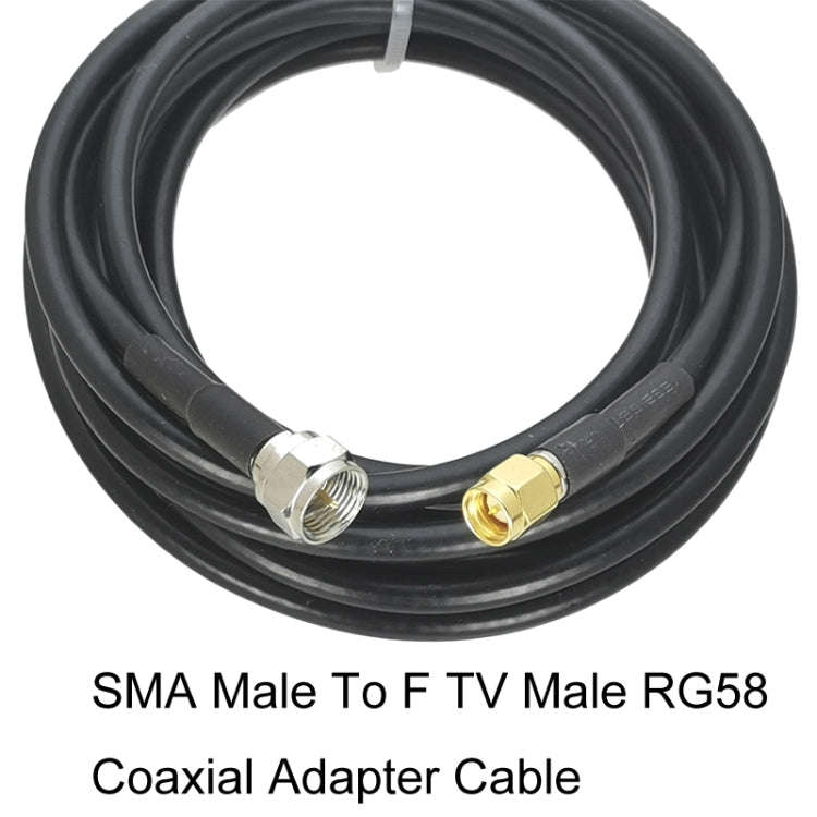 SMA Male To F TV Male RG58 Coaxial Adapter Cable, Cable Length:1m