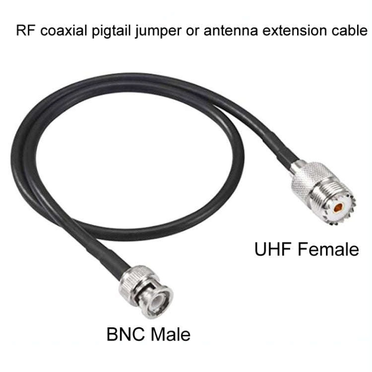 BNC Male To UHF Female RG58 Coaxial Adapter Cable, Cable Length:1.5m