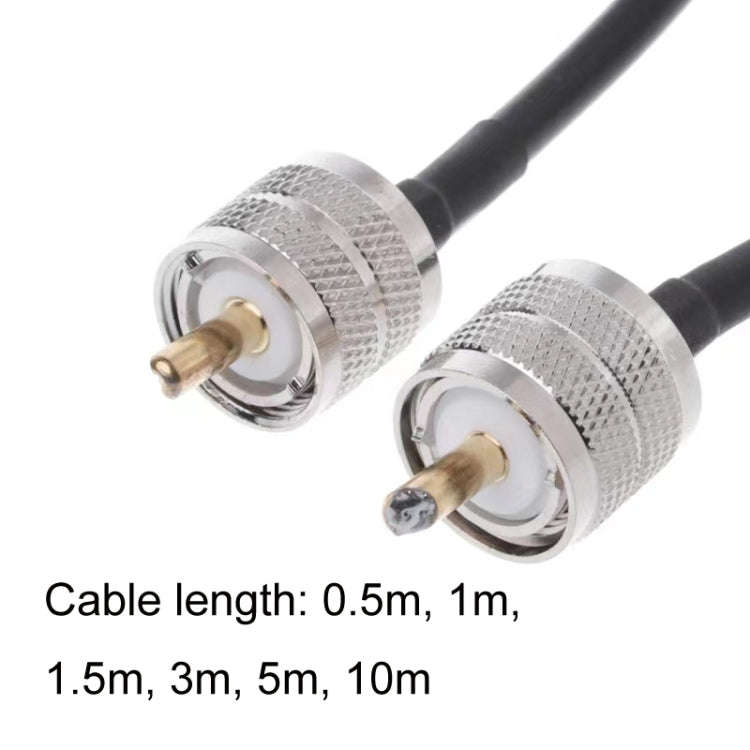 UHF Male To UHF Male RG58 Coaxial Adapter Cable, Cable Length:1.5m