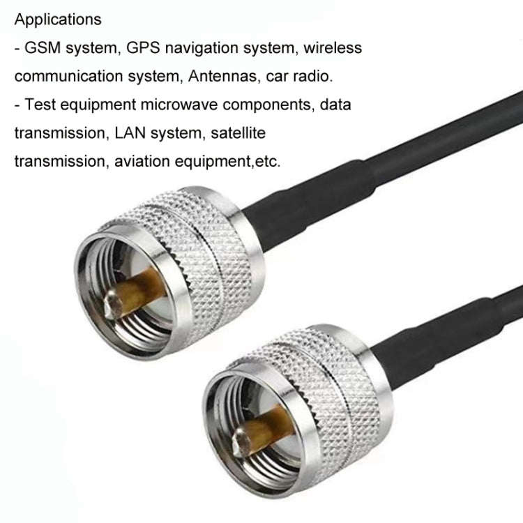 UHF Male To UHF Male RG58 Coaxial Adapter Cable, Cable Length:1.5m