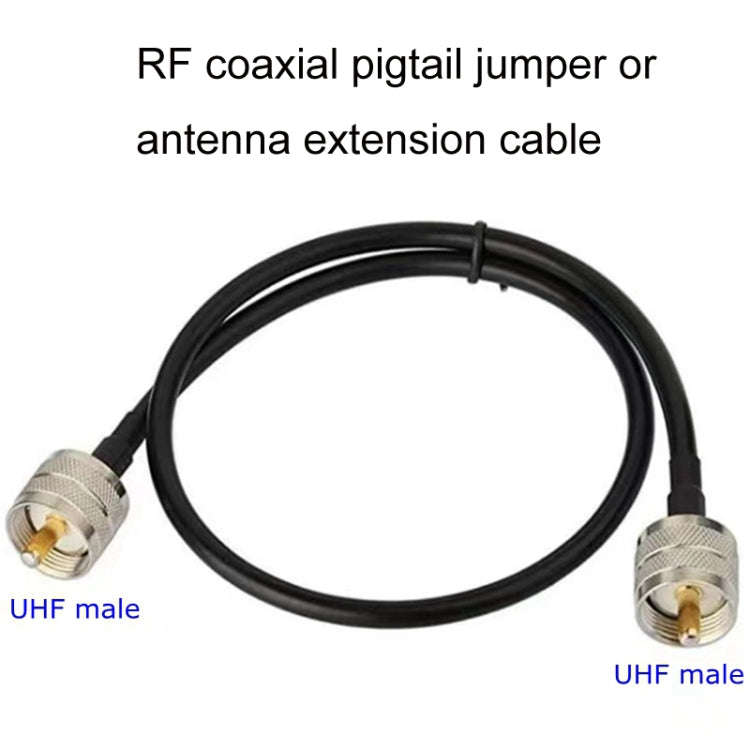 UHF Male To UHF Male RG58 Coaxial Adapter Cable, Cable Length:1.5m