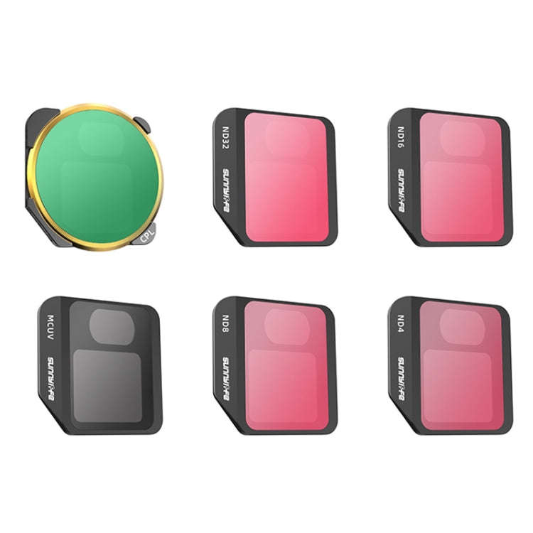 6 PCS / Set MCUV+CPL+ND4+ND8+ND16+ND32 Sunnylife M3-FI330 For Mavic 3 Filter