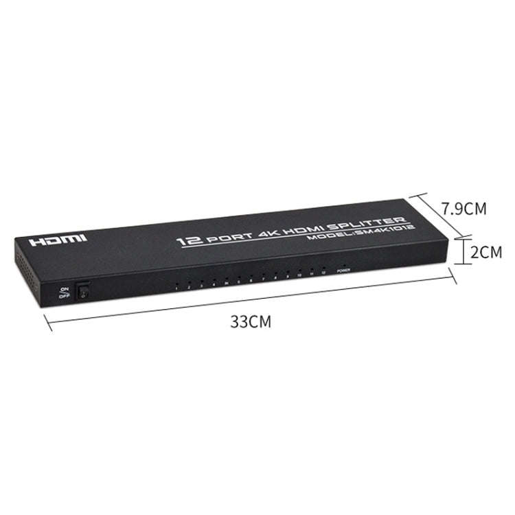 FJGEAR FJ-SM1012 1 In 12 Out 30HZ HDMI 4K HD Audio And Video Splitter, Plug Type:EU Plug