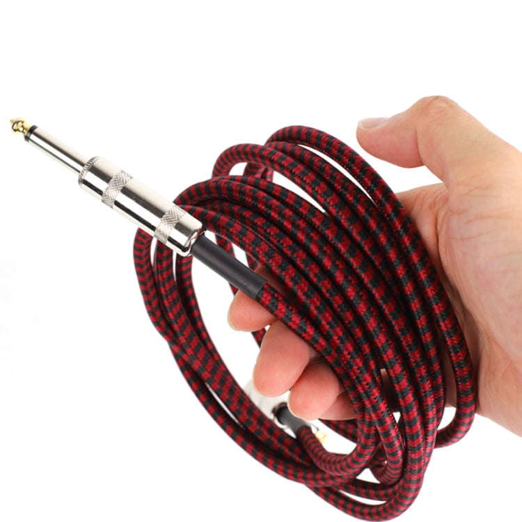 Guitar Connection Wire Folk Bass Performance Noise Reduction Elbow Audio Guitar Wire, Size:1m(Red...