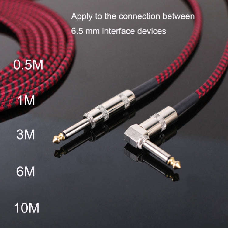 Guitar Connection Wire Folk Bass Performance Noise Reduction Elbow Audio Guitar Wire, Size:1m(Red...